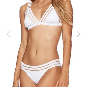 Beach bunny sheer addiction white bikini NWT